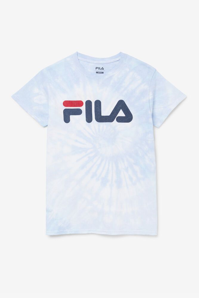 Fila Miesten Paidat Tie Dye Logo Sininen - SNTX-90324